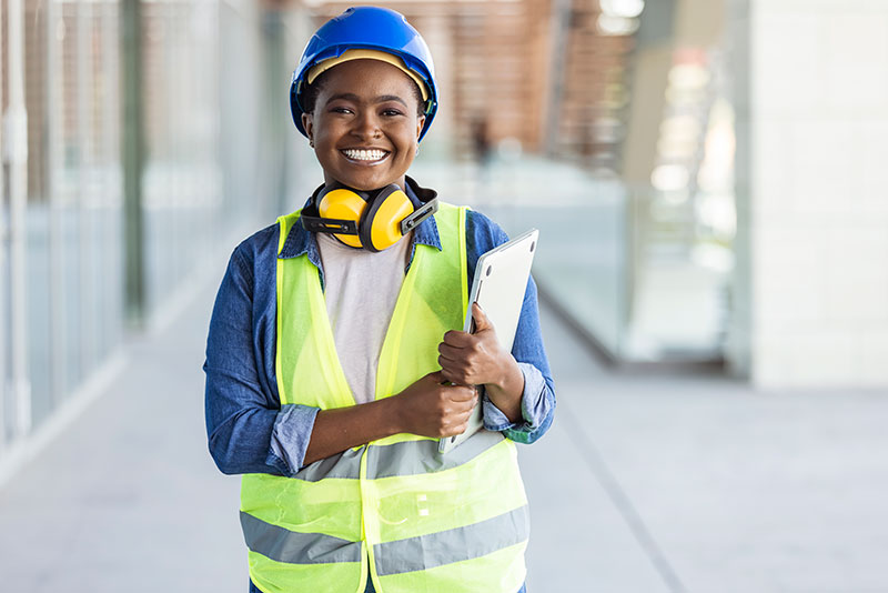Smiling female Safety Professional