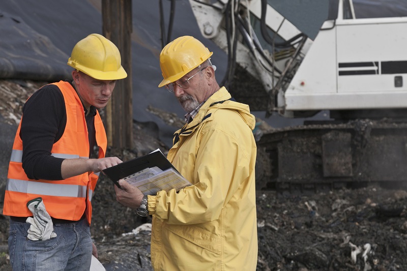 Waste Management Manager and colleague