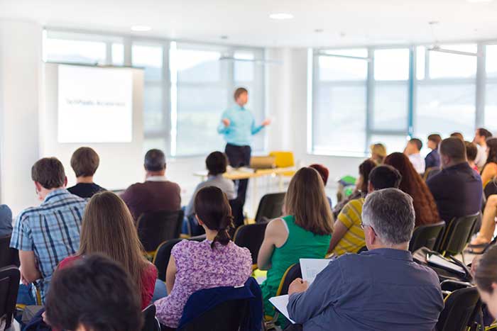 Students attend a workshop